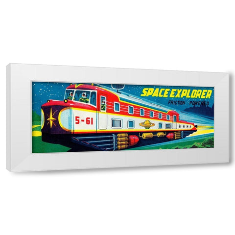 Space Explorer 5-61 White Modern Wood Framed Art Print by Retrotrans