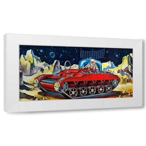 Space Exploration Tank White Modern Wood Framed Art Print by Retrotrans