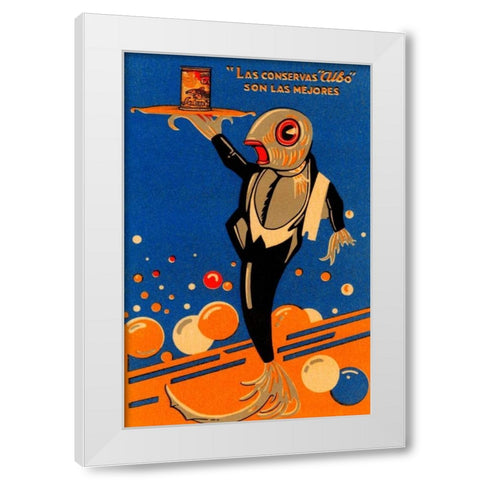 Las conservas Albo son las mejores White Modern Wood Framed Art Print by Retrolabel