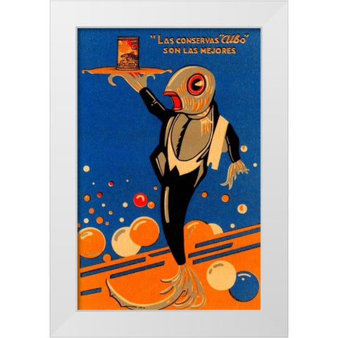 Las conservas Albo son las mejores White Modern Wood Framed Art Print by Retrolabel