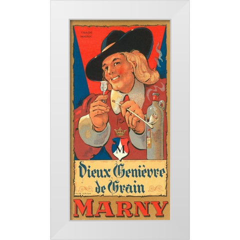 Marny: Dieux Genievre de Grain White Modern Wood Framed Art Print by Retrolabel