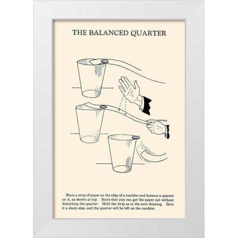 The Balanced Quarter White Modern Wood Framed Art Print by Retromagic