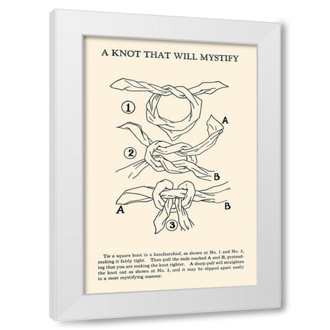 A Knot That Will Mystify White Modern Wood Framed Art Print by Retromagic