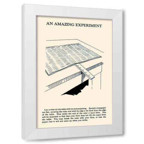 An Amazing Experiment White Modern Wood Framed Art Print by Retromagic