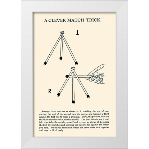 The Obedient Matches White Modern Wood Framed Art Print by Retromagic