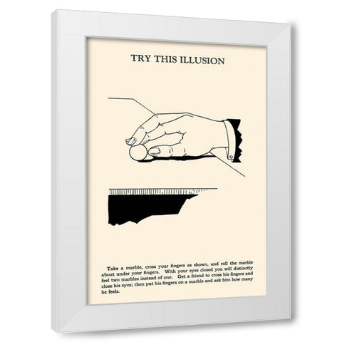 Try This Illusion White Modern Wood Framed Art Print by Retromagic