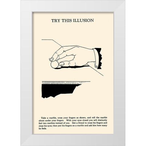 Try This Illusion White Modern Wood Framed Art Print by Retromagic