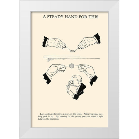 A Steady Hand for This White Modern Wood Framed Art Print by Retromagic