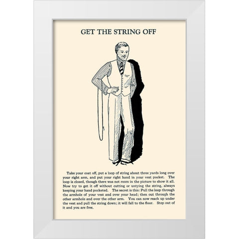 Get the String Off White Modern Wood Framed Art Print by Retromagic