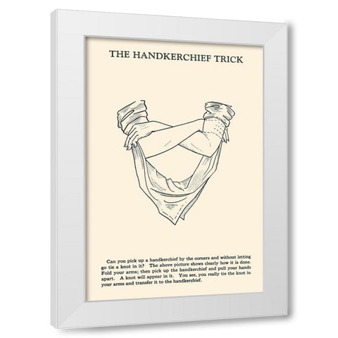 The Hankerchief Trick White Modern Wood Framed Art Print by Retromagic