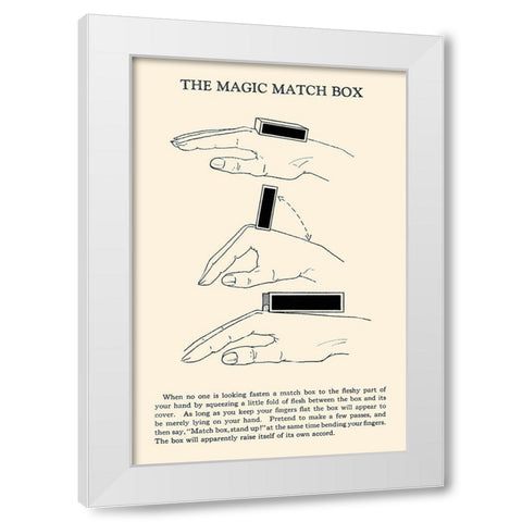 The Magic Match Box White Modern Wood Framed Art Print by Retromagic