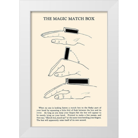 The Magic Match Box White Modern Wood Framed Art Print by Retromagic