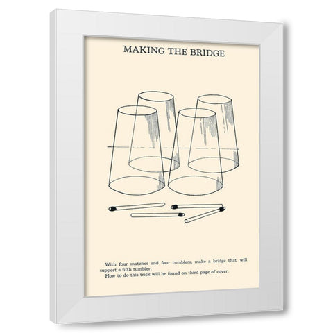 Making the Bridge White Modern Wood Framed Art Print by Retromagic
