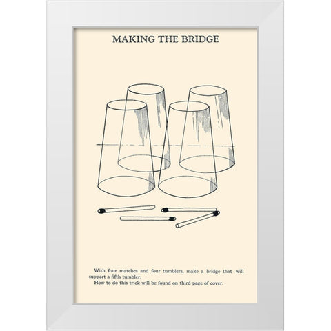 Making the Bridge White Modern Wood Framed Art Print by Retromagic