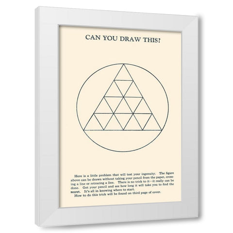 Can You Draw This? White Modern Wood Framed Art Print by Retromagic