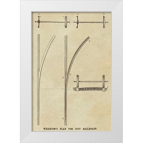 Whartons Plan for City Railroads White Modern Wood Framed Art Print by Inventions