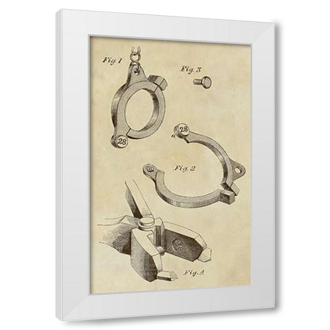 Unknown Use Numbered Collar White Modern Wood Framed Art Print by Inventions