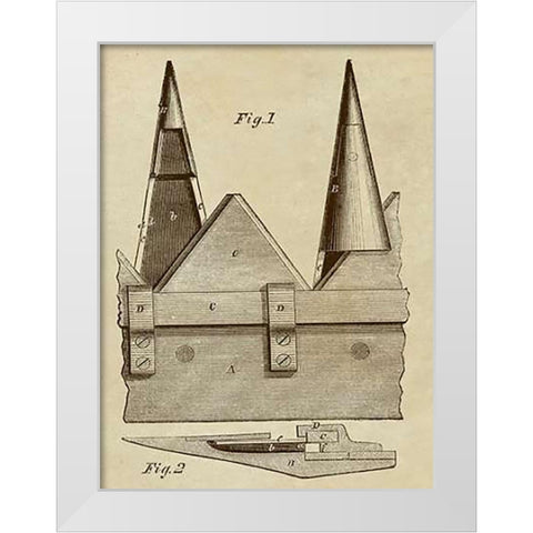 Pencil lead Cutter White Modern Wood Framed Art Print by Inventions