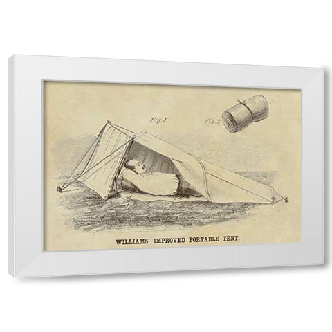 Williams Improved Portable Tent White Modern Wood Framed Art Print by Inventions