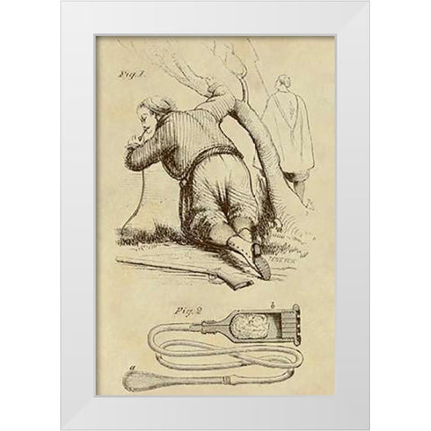 Portable Hookah White Modern Wood Framed Art Print by Inventions