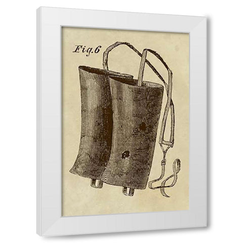 Shin Guards White Modern Wood Framed Art Print by Inventions