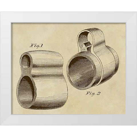 Gun Barrel Sight White Modern Wood Framed Art Print by Inventions
