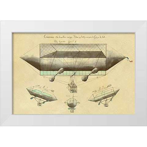 Balloon Design and Engineering White Modern Wood Framed Art Print by Inventions