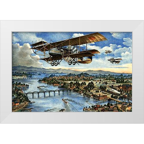 Japanese Plane in the Siberian Intervention White Modern Wood Framed Art Print by Inventions