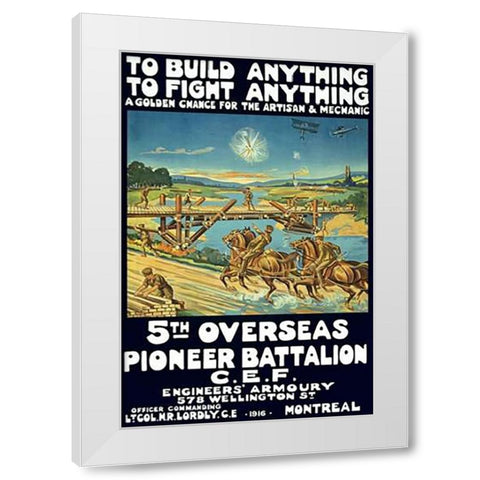 To Build Anything, To Fight Anything White Modern Wood Framed Art Print by Inventions