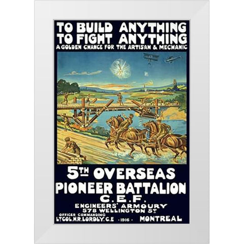 To Build Anything, To Fight Anything White Modern Wood Framed Art Print by Inventions