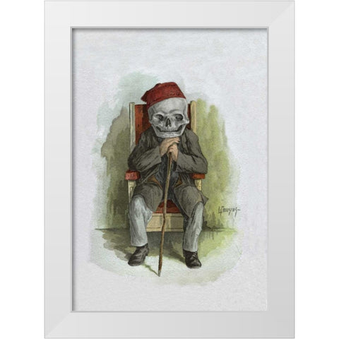Death Poses for a Photo White Modern Wood Framed Art Print by Frusius