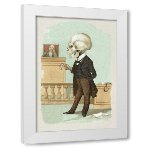 Death Under Oath White Modern Wood Framed Art Print by Frusius