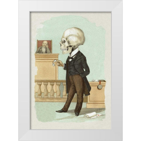 Death Under Oath White Modern Wood Framed Art Print by Frusius