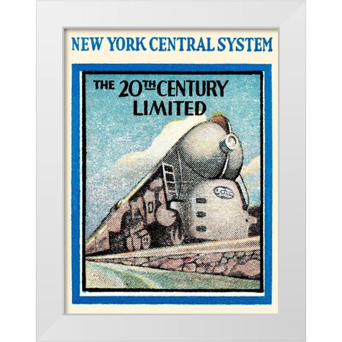 New York Central System - The 20th Century Limited White Modern Wood Framed Art Print by Retrotravel