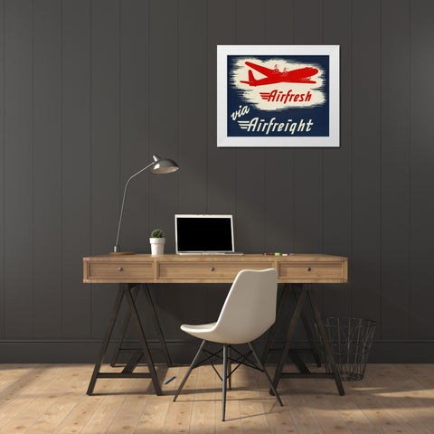 Airfresh via Airfreight White Modern Wood Framed Art Print by Retrotravel