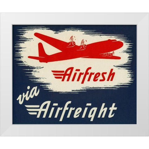 Airfresh via Airfreight White Modern Wood Framed Art Print by Retrotravel