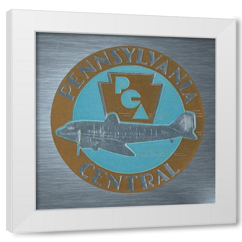 Pennsylvania Central Airways White Modern Wood Framed Art Print by Retrotravel
