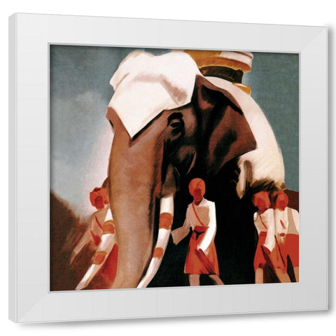 Lloyd Triestino Espresso Itali India White Modern Wood Framed Art Print by Vintage Elephant