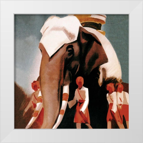 Lloyd Triestino Espresso Itali India White Modern Wood Framed Art Print by Vintage Elephant