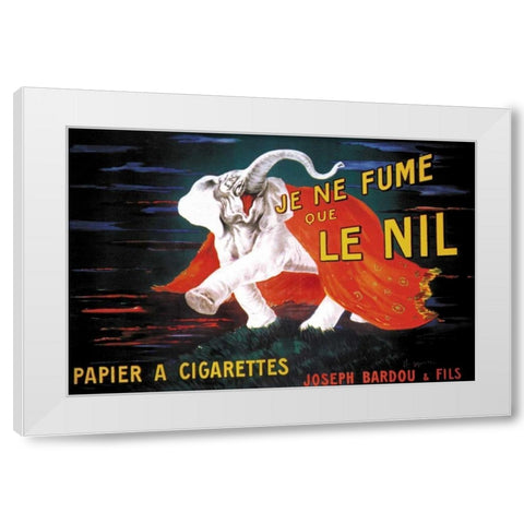 Je Ne Fume Que Le Nil White Modern Wood Framed Art Print by Vintage Elephant