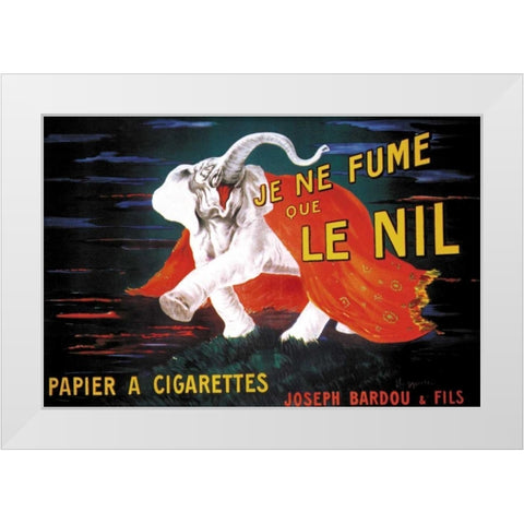 Je Ne Fume Que Le Nil White Modern Wood Framed Art Print by Vintage Elephant
