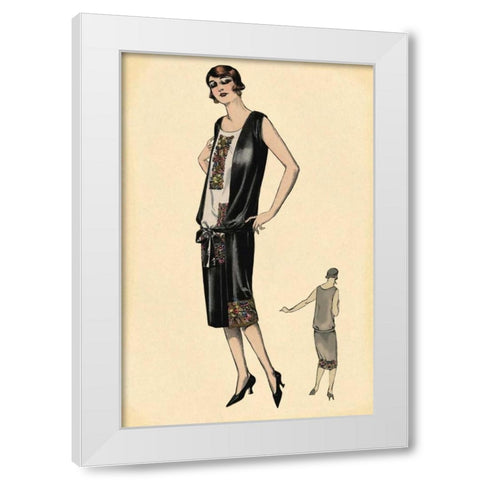 Elegance in Black White Modern Wood Framed Art Print by Vintage Fashion