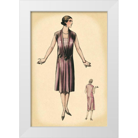 Solitary Beauty White Modern Wood Framed Art Print by Vintage Fashion