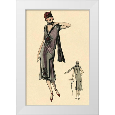 Come Hither White Modern Wood Framed Art Print by Vintage Fashion