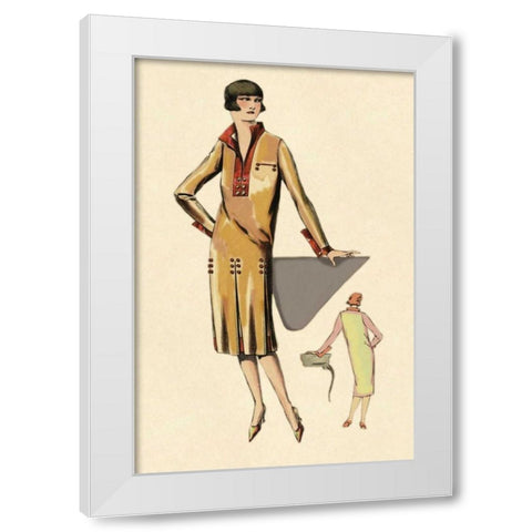The Geometry of Fashion White Modern Wood Framed Art Print by Vintage Fashion