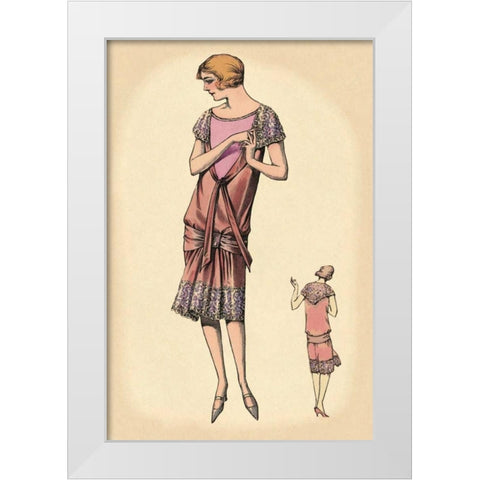 Sweetness and Youth White Modern Wood Framed Art Print by Vintage Fashion
