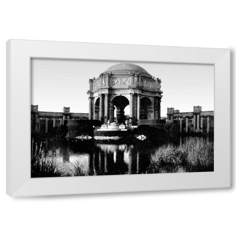 Palace Of Fine Arts, San Francisco, CA White Modern Wood Framed Art Print by Vintage San Francisco