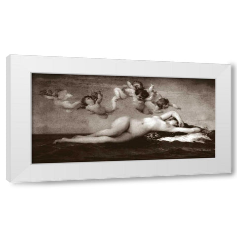 The Dream White Modern Wood Framed Art Print by Vintage Nudes