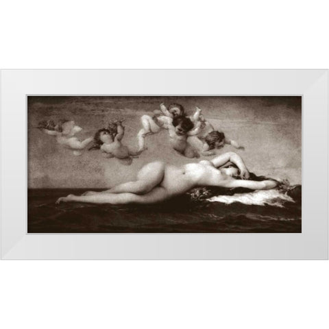 The Dream White Modern Wood Framed Art Print by Vintage Nudes