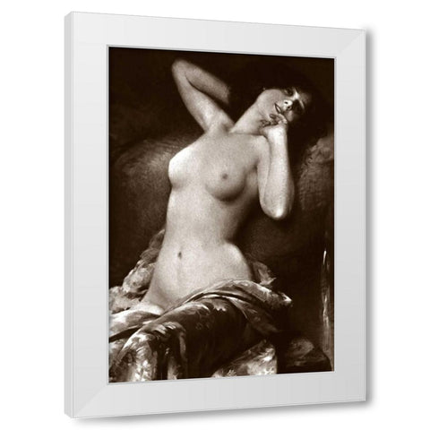 Radiant Nude White Modern Wood Framed Art Print by Vintage Nudes
